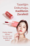 Gün Boyu Kalıcı, Kadife Dokulu, Mat, Kore Lip Tint – Pretty Water Velvet Tint 2.6g (FUCHSİA RED)