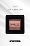 Yumuşak Dokulu, Dökülme Yapmayan 3 Renkli Göz Farı Triple Shadow (No.10 Oriental Pink)