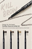 İnce Altıgen Uçlu Kaş Kalemi Clio Kill Brow Auto Hard Brow Pencil (03 Peanut Brown)