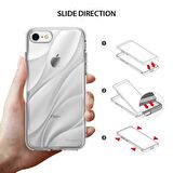 Ringke Flow iPhone 7/8 ile Uyumlu KIlıf Crystal Clear 3D Dalga Efekti Hafif Esnek Şeffaf Transparan