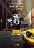 GNET X3i 3 KAMERALI TAKSİ ARAÇ İÇİ KAMERA