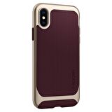 Spigen iPhone X ile Uyumlu Kılıf Neo Hybrid Burgundy