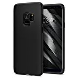 Spigen Galaxy S9 ile Uyumlu Kılıf Liquid Crystal 4 Tarafı Koruma Matte Black