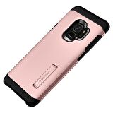 Spigen Galaxy S9 ile Uyumlu Kılıf Tough Armor Rose Gold