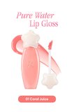 Nemlendirici ve Besleyici, Dudak Parlatıcısı DASIQUE Pure Water Lip Gloss (01 Coral Juice)