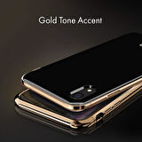 Spigen iPhone XR ile Uyumlu Kılıf La Manon étui Gold Black