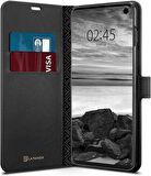 Spigen Galaxy S10 Kılıf La Manon Wallet Saffiano Black