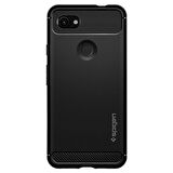 Spigen Pixel 3a XL ile Uyumlu Kılıf Rugged Armor Matte Black