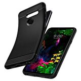 Spigen LG G8 ThinQ ile Uyumlu Kılıf Rugged Armor Matte Black