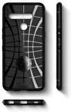 Spigen V50 ThinQ ile Uyumlu Kılıf Rugged Armor Black