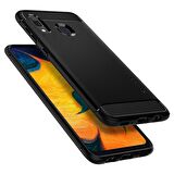 Spigen Galaxy A30 Kılıf ,Spigen Rugged Armor Matte Black