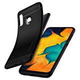 Spigen Galaxy A30 Kılıf ,Spigen Rugged Armor Matte Black