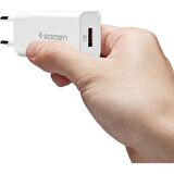 Spigen Essential 18W Hızlı Şarj Cihazı USB Qualcomm 3.0 + iP (Intelligent Power Technology) Duvar Şarjı F111