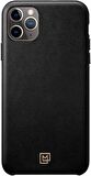 Spigen iPhone 11 Pro Max ile Uyumlu Kılıf La Manon Câlin Premium Deri Tasarım Chic Black