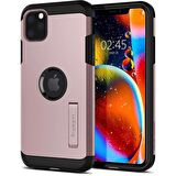 Spigen iPhone 11 Pro Max ile Uyumlu Kılıf Tough Armor Rose Gold
