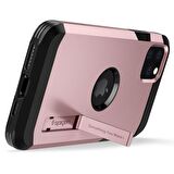 Spigen iPhone 11 Pro Max ile Uyumlu Kılıf Tough Armor Rose Gold
