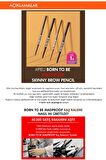 Kalıcı Etkili, Ultra İnce Uçlu,Fırçalı Kaş Kalemi Madproof Skinny Brow Pencil (02 Light Brown)