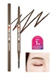 Kalıcı Etkili, Ultra İnce Uçlu,Fırçalı Kaş Kalemi Madproof Skinny Brow Pencil (03 Natura Brown)