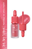 Uzun Süre Kalıcı ve Hafif Formüllü, Kadife Bitişli Tint Peripera Ink Airy Velvet (4 Pretty Pink)
