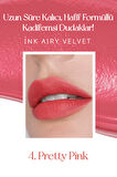 Uzun Süre Kalıcı ve Hafif Formüllü, Kadife Bitişli Tint Peripera Ink Airy Velvet (4 Pretty Pink)