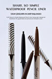 Suya Dayanıklı, İnce Uçlu Göz Kalemi Clio Sharp So Simple Waterproof Pencil Liner (03 Cacao Brown)