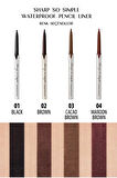 Suya Dayanıklı, İnce Uçlu Göz Kalemi Clio Sharp So Simple Waterproof Pencil Liner (03 Cacao Brown)