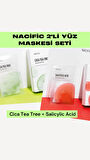 Nacific 2’li Maske Seti (Cica Tea Tree + Salicylic) – , Gözenek, Yağlı Cilt Karşıtı