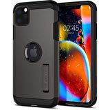 Spigen iPhone 11 Pro ile Uyumlu Kılıf Tough Armor Gunmetal