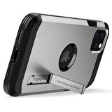 Spigen iPhone 11 Pro ile Uyumlu Kılıf Tough Armor Satin Silver