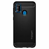 Spigen Galaxy M30s ile Uyumlu Kılıf Rugged Armor Matte Black