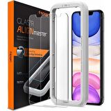 Spigen Apple iPhone 11 Pro Max / iPhone XS Max Cam Ekran Koruyucu Kolay Kurulum AlignMaster GLAS.tR Slim Full Cover Black / Siyah - AGL00098