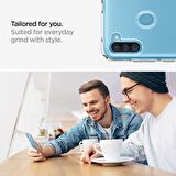 Spigen Galaxy M11 / Galaxy A11 ile Uyumlu Kılıf Liquid Crystal 4 Tarafı Tam Koruma Crystal Clear