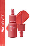Yüksek Pigmentli, Kadife Görünümlü, Gün Boyu Kalıcı Tint Peripera Ink Velvet (15 Beauty Peak Rose)