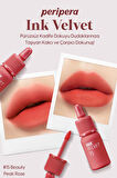 Yüksek Pigmentli, Kadife Görünümlü, Gün Boyu Kalıcı Tint Peripera Ink Velvet (15 Beauty Peak Rose)