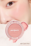Pastel Tonlarda Sebum Dengeleyici Toz Allık Peripera Pure Blushed Sunshine Cheek (01 Calm Pink)