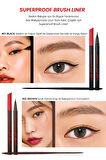 İnce, Mikrofiber Fırça Uçlu Kalem Eyeliner CLIO Superproof Brush Liner (Kill Black)