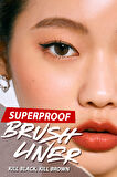 İnce, Mikrofiber Fırça Uçlu Kalem Eyeliner CLIO Superproof Brush Liner (Kill Black)