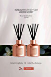 Parfüm Difüzörü Seçkin Seri KUNDAL Perfume Diffuser Rose Gold Edition 200ml 2 Adet (Jasmine Woody)