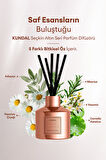 Parfüm Difüzörü Seçkin Seri KUNDAL Perfume Diffuser Rose Gold Edition 200ml 2 Adet (Jasmine Woody)