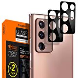 Spigen Galaxy Note 20 ile Uyumlu Kamera Lens Koruyucu, tR Optic Glass Black (2 Adet) Black