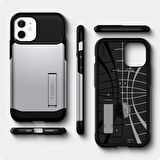 Spigen iPhone 12 Mini ile Uyumlu Kılıf Slim Armor Satin Silver