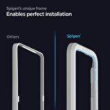 Spigen Apple iPhone 12 Pro Max Cam Ekran Koruyucu Kolay Kurulum GLAS.tR AlignMaster Full Cover (2 Adet) Black - AGL01792