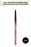 Pürüzsüz Çizim Sağlayan İnce Tasarımlı , Suya Dayanıklı Göz Kalemi Thin Pencil Liner (Dark Black)
