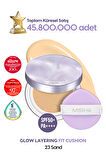 Yoğun Kapatıcı, Nemli ve Parlak Bitişli Cushion Glow Layering Fit Cushion No.23 Sand SPF50+/PA++++