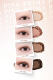 Yoğun Pigmentli Mat ve Işıltılı Tonlar Barındıran 4'lü Far Paleti Day Vibe Palette (#4 Prima Pink)