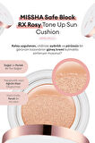 Nemlendirici Ton Eşitleyici Cushion Güneş Kremi Safe Block RX Rosy Tone Up Sun Cushion SPF50+/PA++++