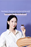 Özel Kesim Çok Fonksiyonlu Fondöten Fırçası Layering Fit Face Brush