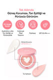 Ton Eşitleyici Pembe Bazlı Güneş Koruyucu Cushion A'PIEU Pure Block Tone-Up Sun Cushion SPF50+PA++++