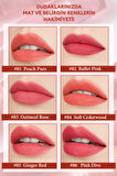 Mat Bitişli, Dolgun ve Pürüzsüz Görünüm Sunan Tint Peripera Ink Mood Matte Tint (01 Peach Pure)
