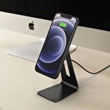 Spigen OneTap Pro Stand MagFit MagSafe Manyetik Kablosuz Şarj Cihazı iPhone 15 / 14 / 13 / 12 Serisi ile Uyumlu Black - ACH02574